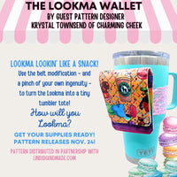 Lookma Wallet (a Charming Cheek Design) PDF Sewing Pattern (includes SVGs, A0 File, Projector File and Video!)