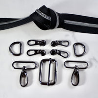 Rae Dual Zip Crossbody Bag Hardware Kit (Emporium Threads)