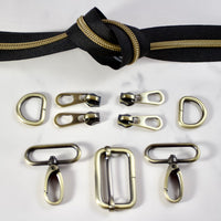 Rae Dual Zip Crossbody Bag Hardware Kit (Emporium Threads)