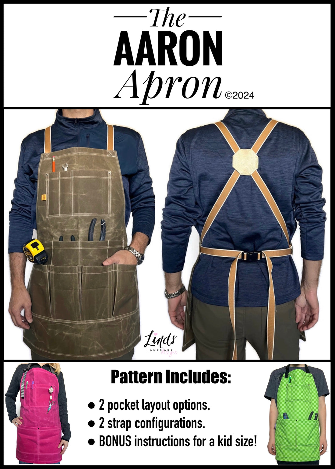 Aaron Apron PDF Sewing Pattern (includes an A0 File, Projector File, and Video!)