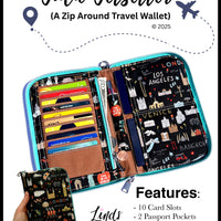 Julie Jetsetter Wallet PDF Sewing Pattern (includes SVGs, Projector File and Video!)
