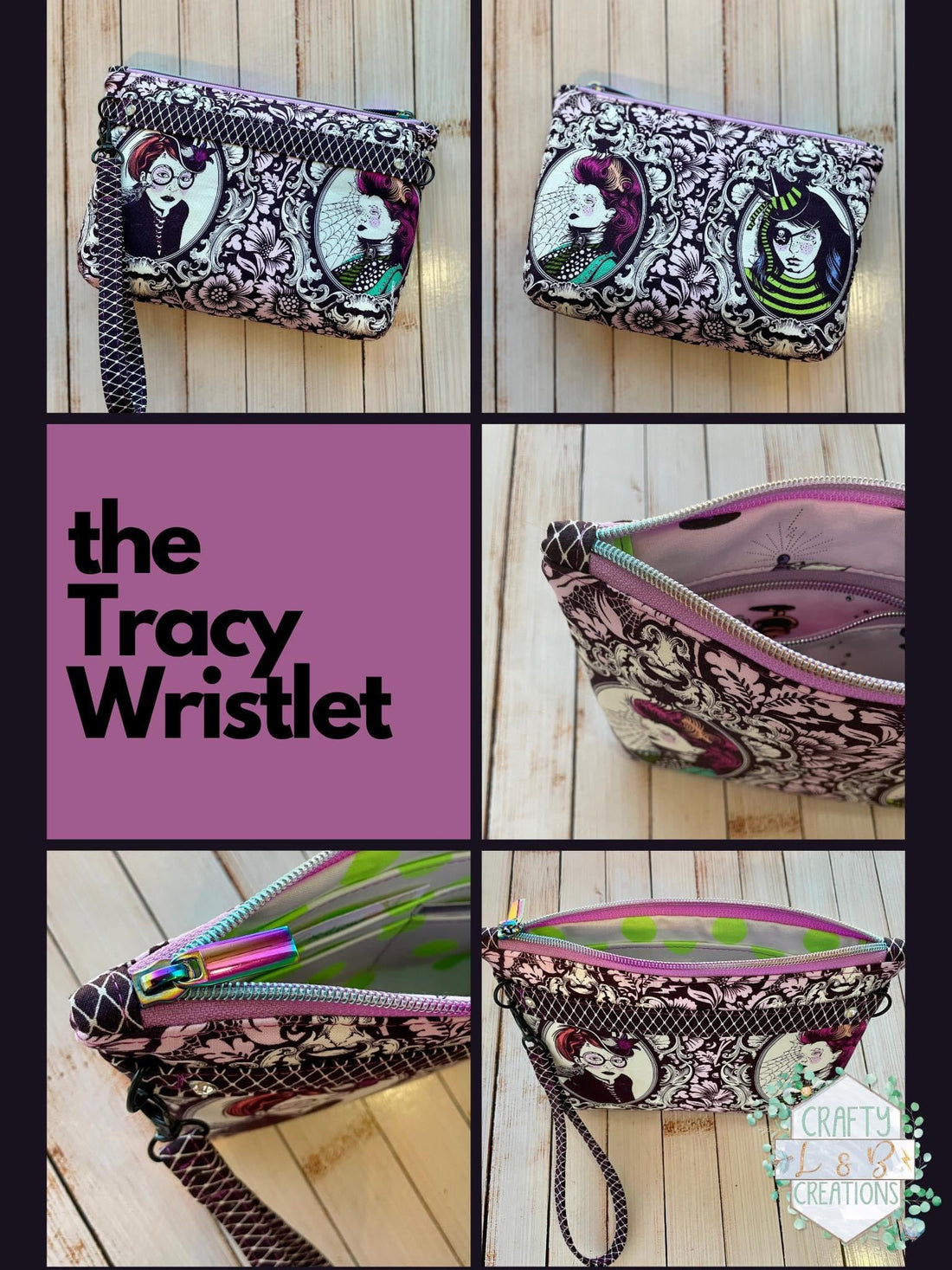 Tracy Wristlet PAPER PATTERN (includes video!)