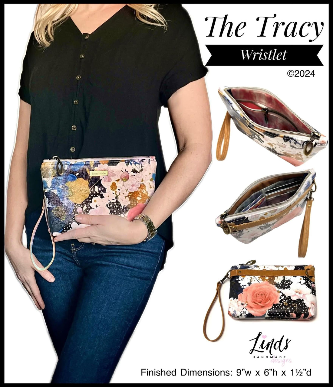Tracy Wristlet PAPER PATTERN (includes video!)