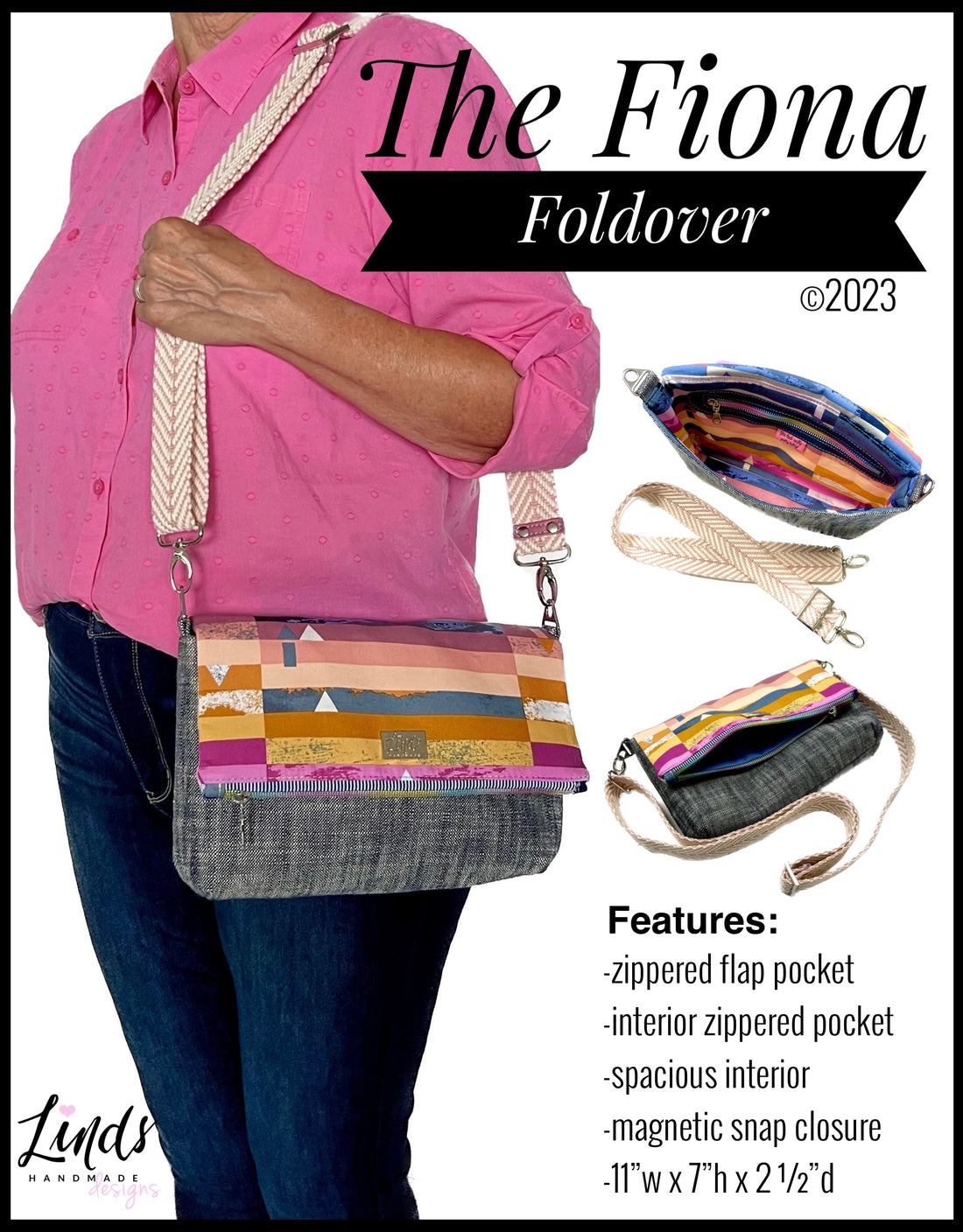 Fiona Foldover PAPER PATTERN (includes vidoe!)