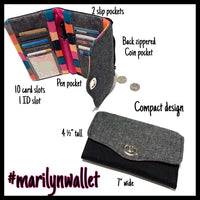 Marilyn Wallet PDF Sewing Pattern (includes SVGs, A0 File, Projector File, and Video!)