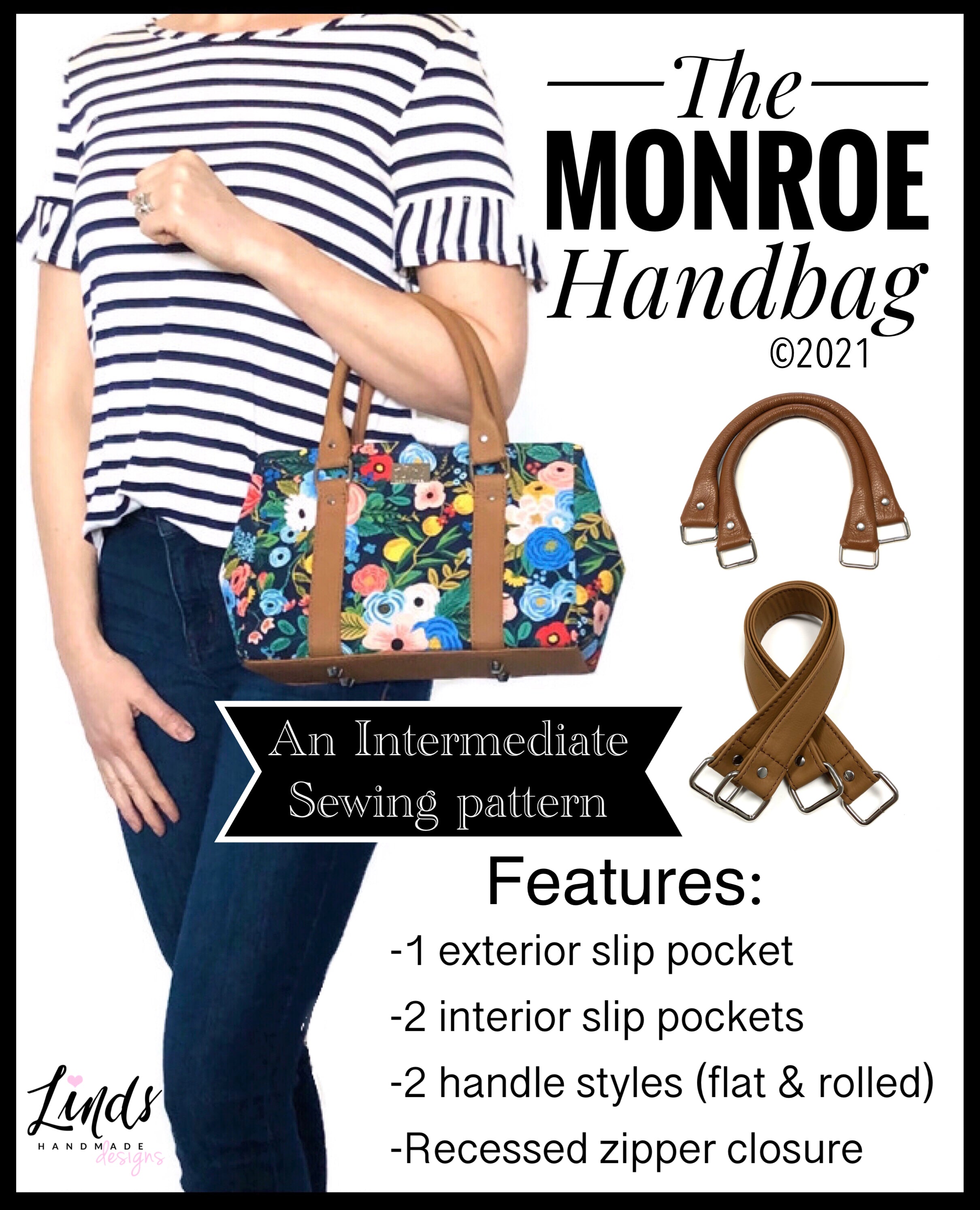 Monroe Handbag PDF Sewing Pattern (includes a video!) – Linds