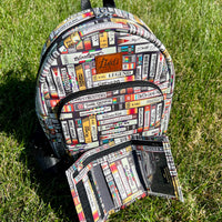 Retro VHS Tape GLOW Vinyl LindSport Mini Backpack AND matching Andrew Wallet