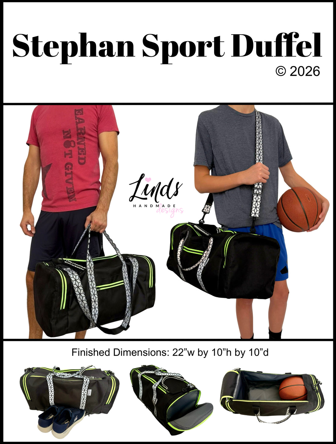 Stephan Sport Duffel PDF Sewing Pattern (Includes an A0 File, Projector File and Video!)