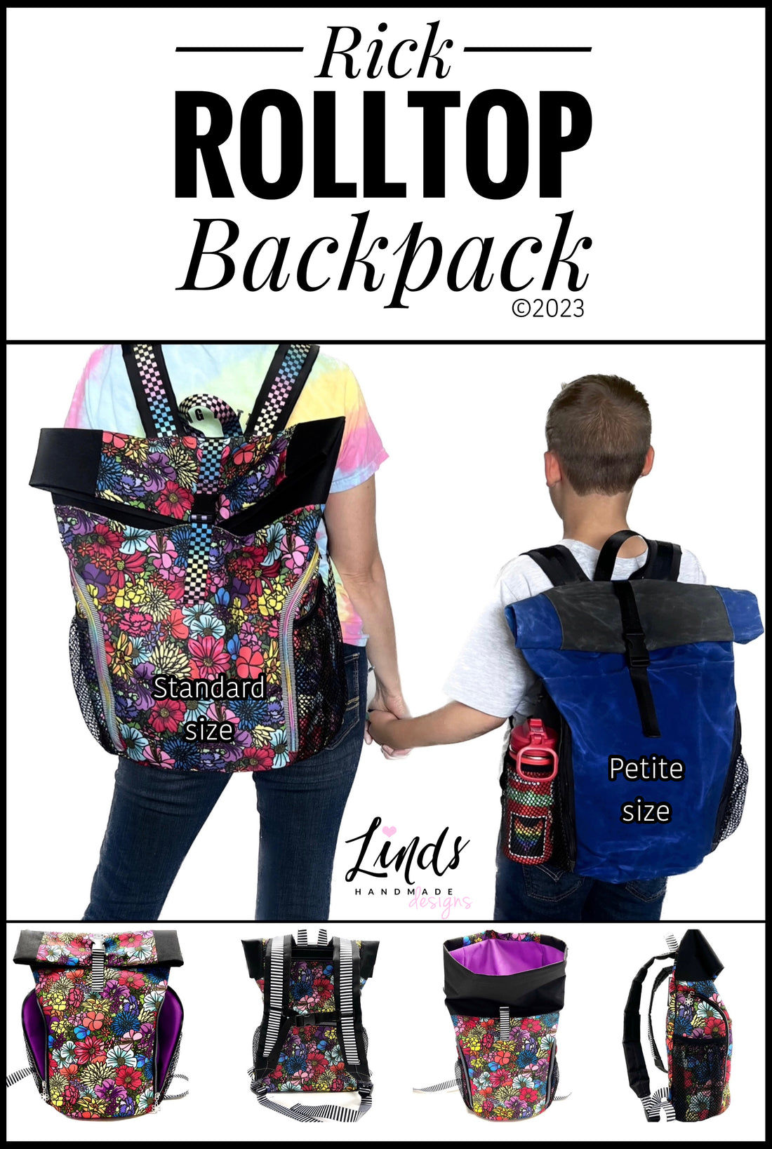 Rick Rolltop Backpack PDF Sewing Pattern (Includes an A0 File, Projector File, and Video!)