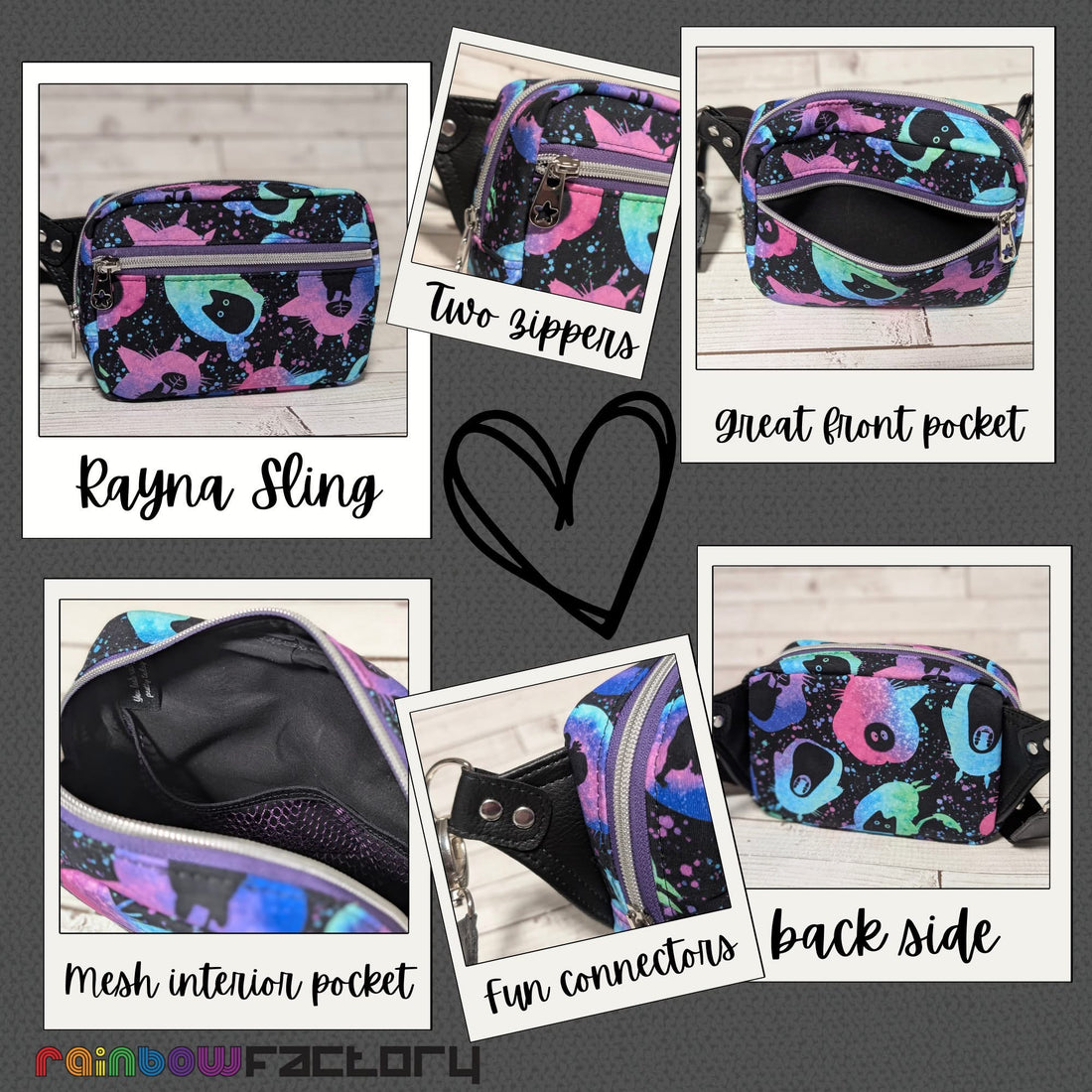 Rayna Sling PDF sewing pattern (includes SVGs, projector file, and video!)