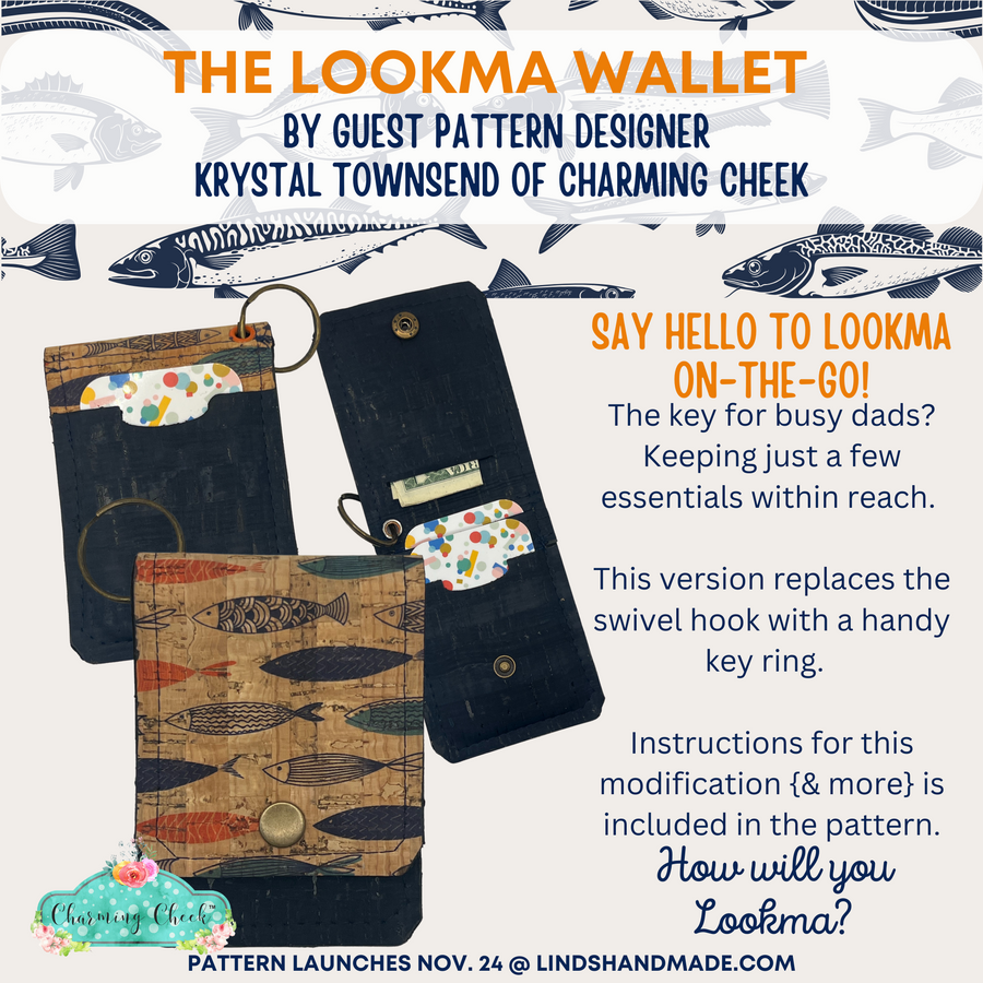 Cheek Patterns Lookma Wallet (a Charming Cheek Design) PDF Sewing Pattern (includes S ...