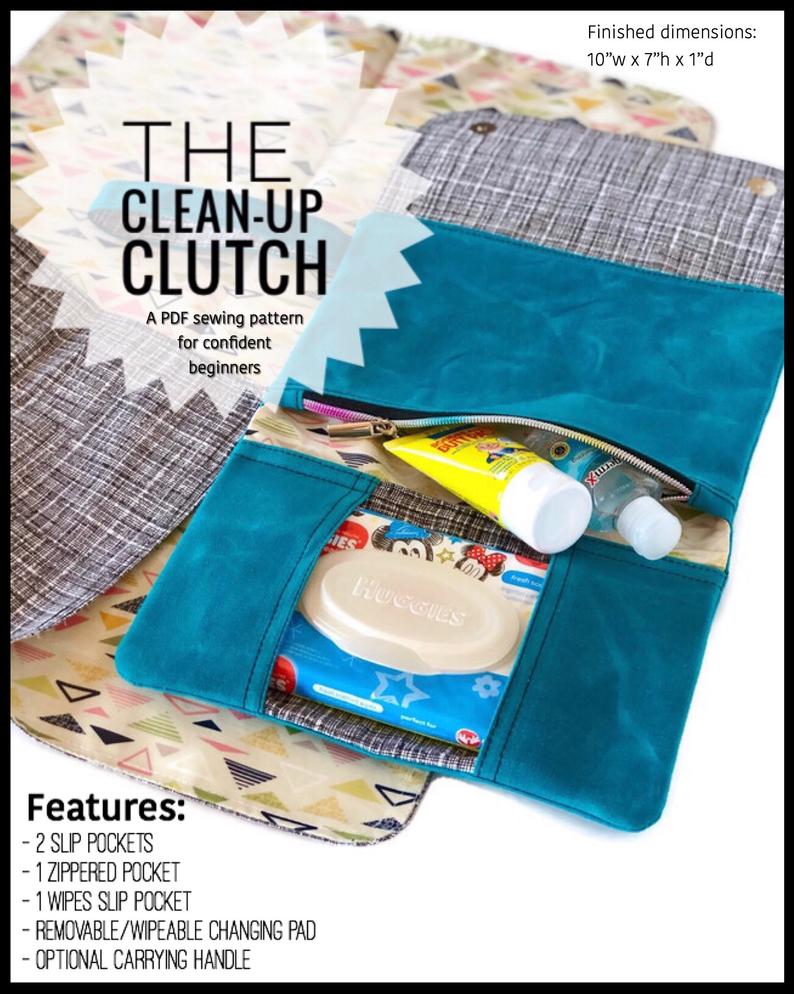 Clean-up Clutch Sewing Pattern