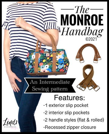Monroe Handbag PDF Sewing Pattern (includes a video!)
