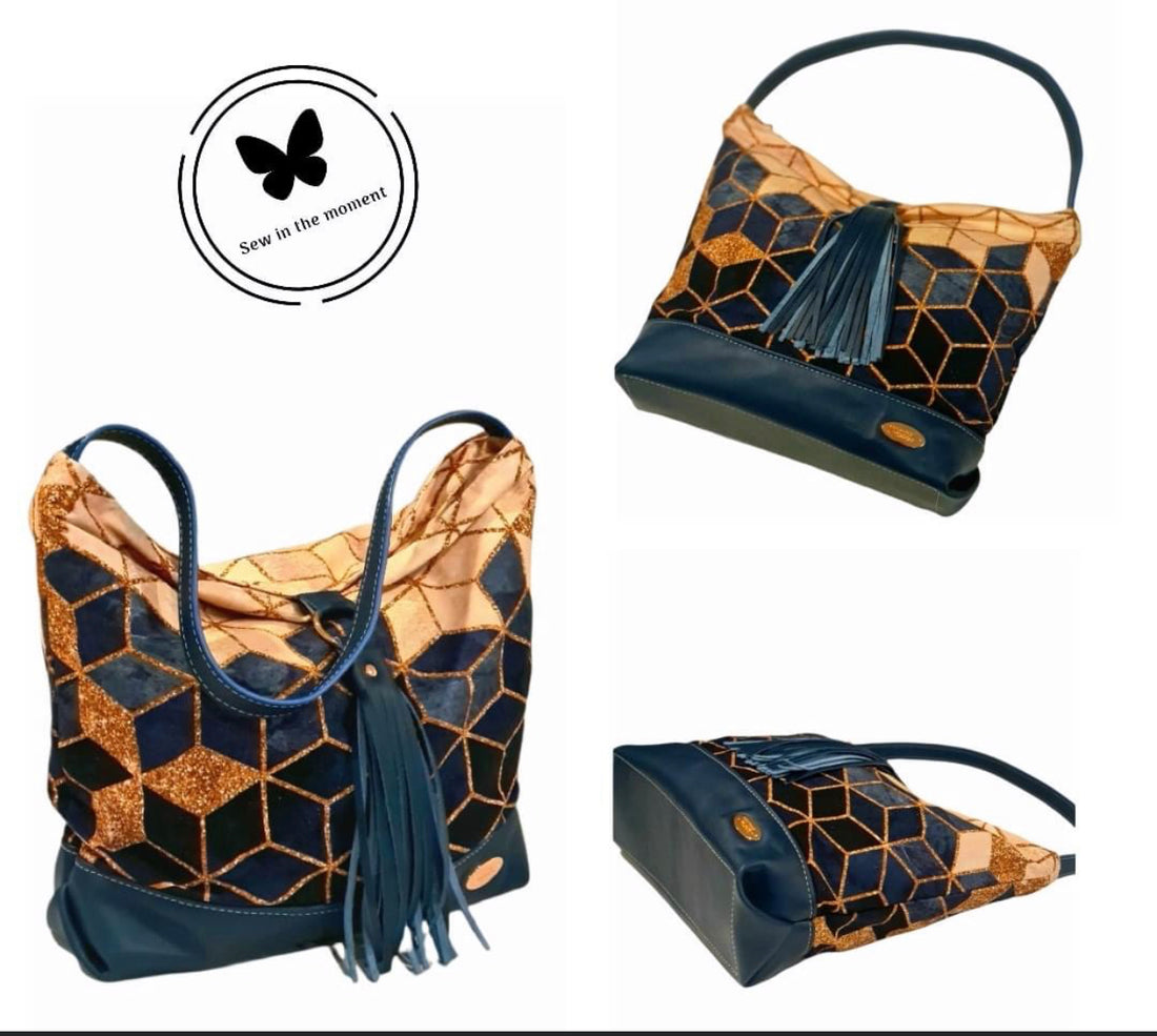 Handbag Sewing Pattern DIY Slouchy Jeans Bag Hobo Bag 