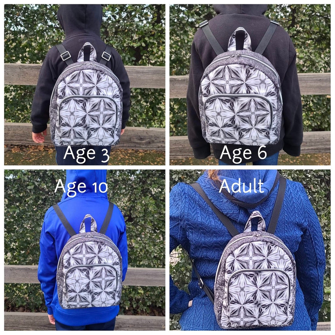 With instruction - 3 ways leather backpack pattern PDF instant download  ACC-40