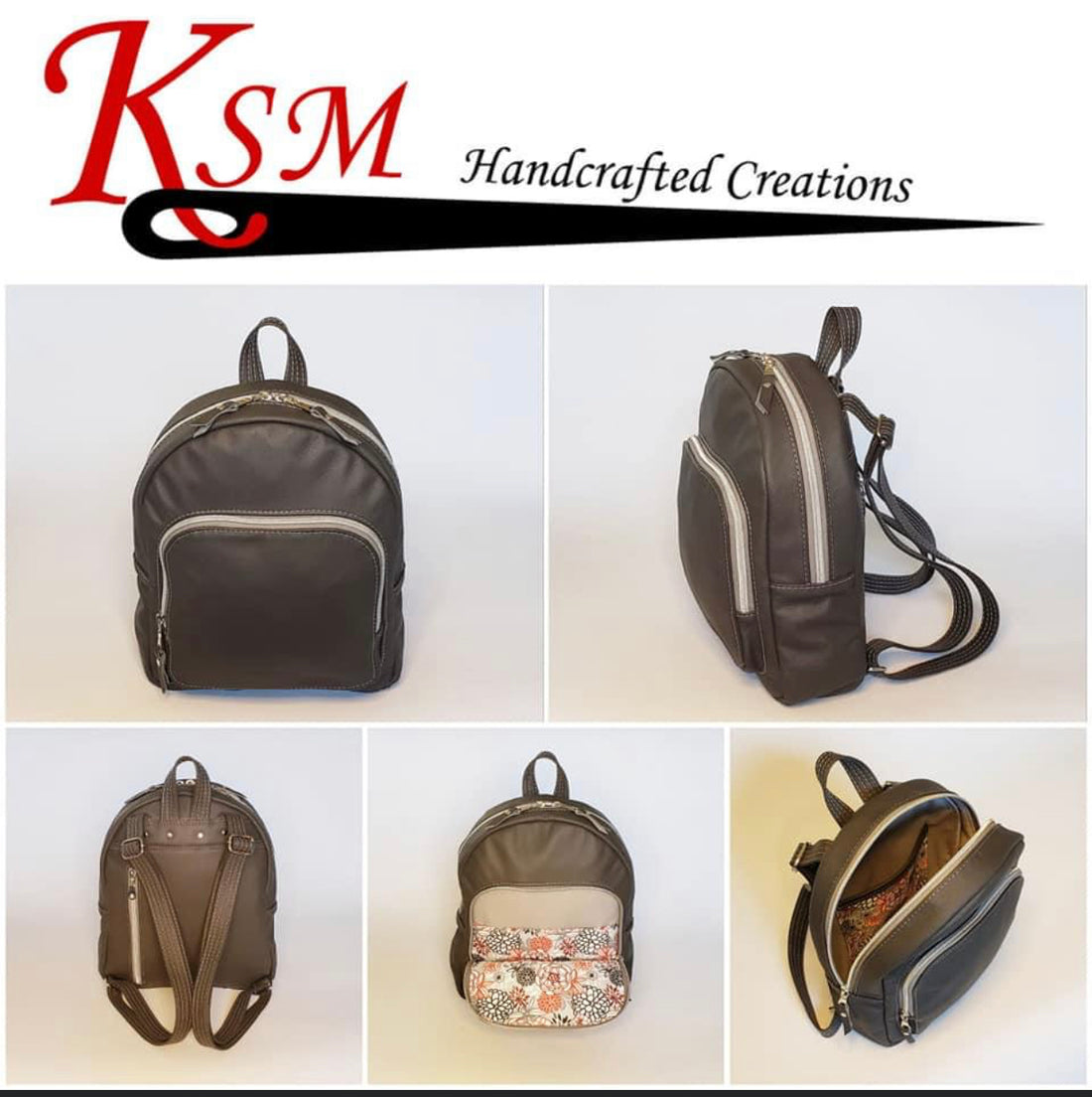 With instruction - 3 ways leather backpack pattern PDF instant