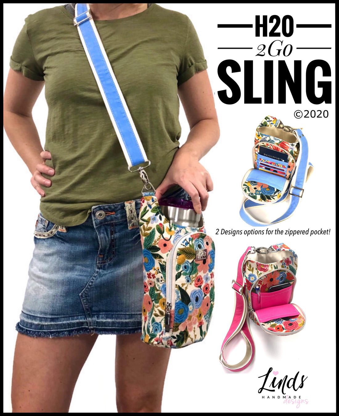 H20 2GO Sling PDF Sewing Pattern (includes SVGs, A0 File, and Projector File, and video!)