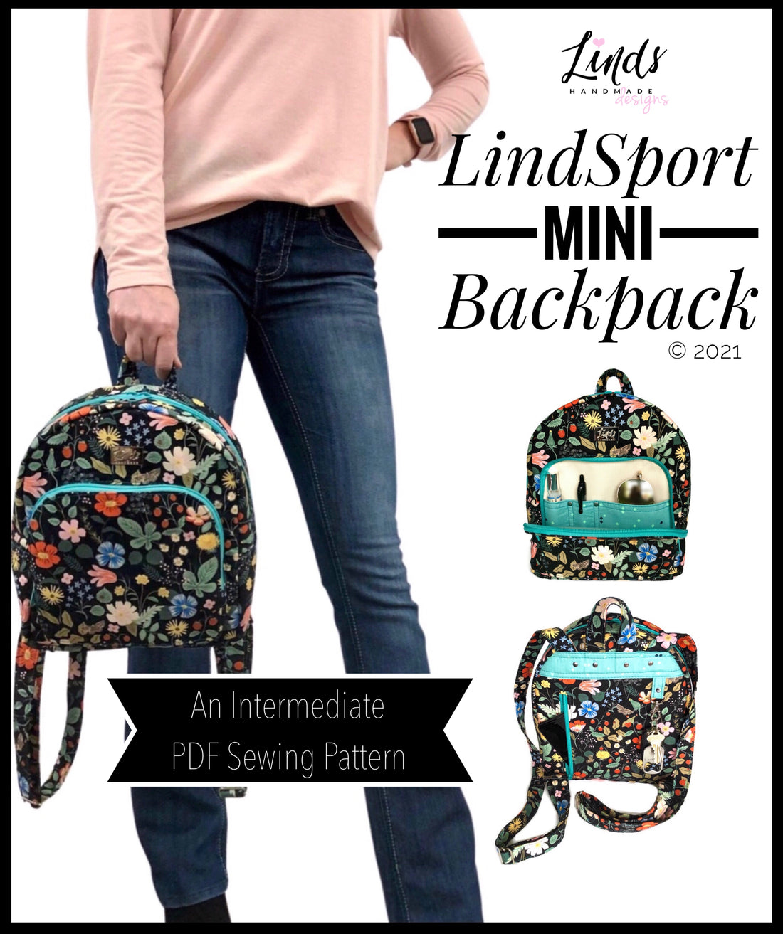 LindSport Mini Backpack PDF Sewing Pattern (includes a video!)