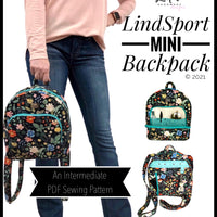 LindSport Mini Backpack PDF Sewing Pattern (includes a video!)