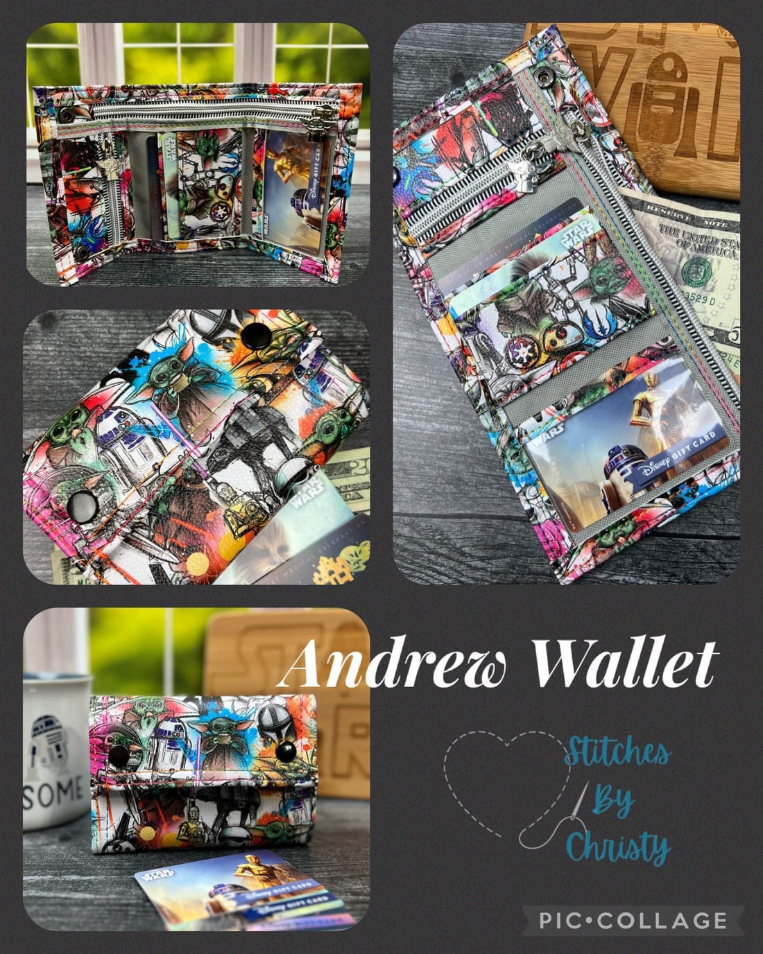 Andrew Trifold Wallet PDF Sewing Pattern (includes SVGs, A0, Projector Files and video!)