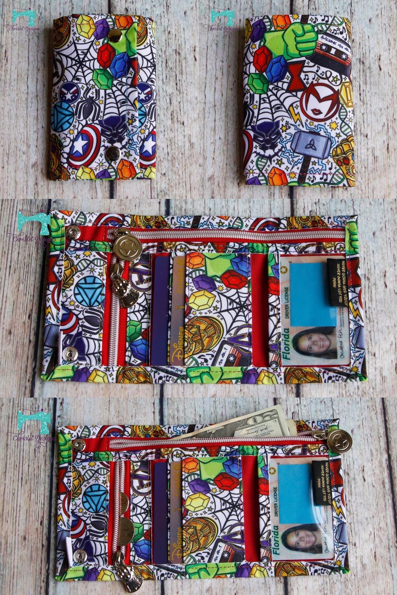 Andrew Trifold Wallet PDF Sewing Pattern (includes SVGs, A0, Projector ...