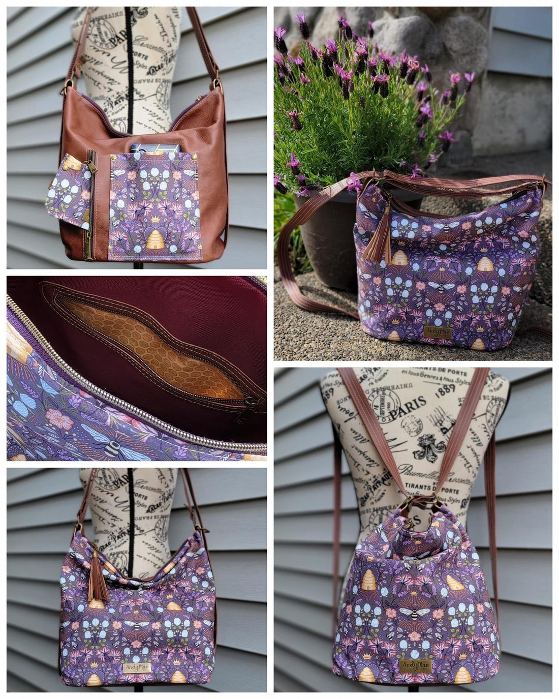 Convertible Backpack Paper Patterns Krystal Convertible Bag PAPER PATTERN (includes video!) – Linds ...