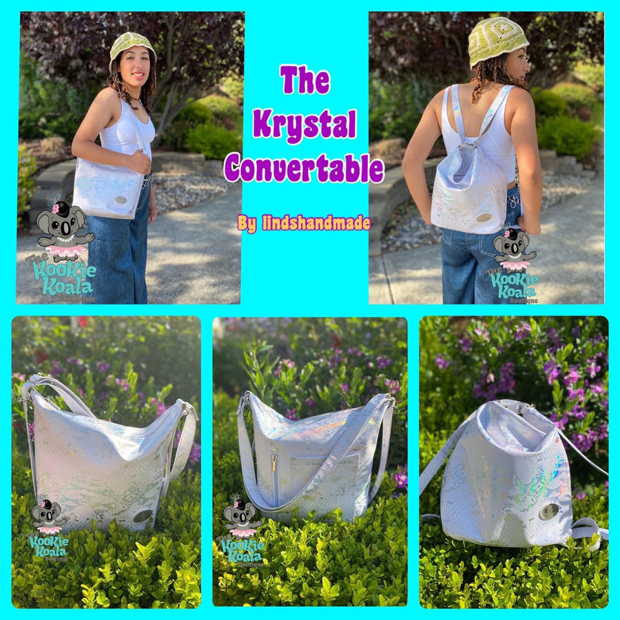Convertible Backpack Paper Patterns Krystal Convertible Bag PAPER PATTERN (includes video!) – Linds ...