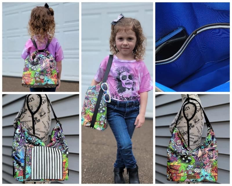 Convertible Backpack Paper Patterns Krystal Convertible Bag PAPER PATTERN – Linds Handmade Designs