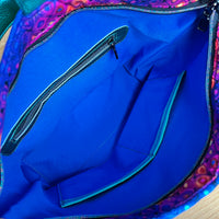 Rainbow and turquoise cotton Stephie Shoulder bag